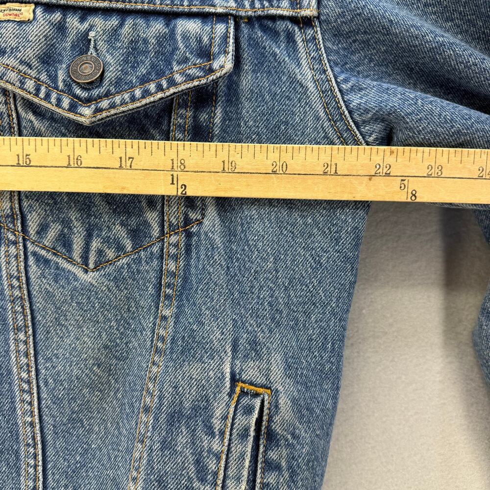 Levi's Signature Denim Jacket Men's L Standard Trucker Flannel Lined Vintage VTG - Picture 11 of 13